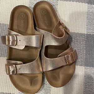 Cat & Jack Girls Gold Sandals